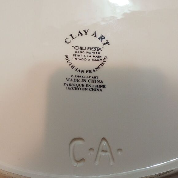 1999 Oval "Chili Fiesta" Clay Art Platter - Picture 3 of 6